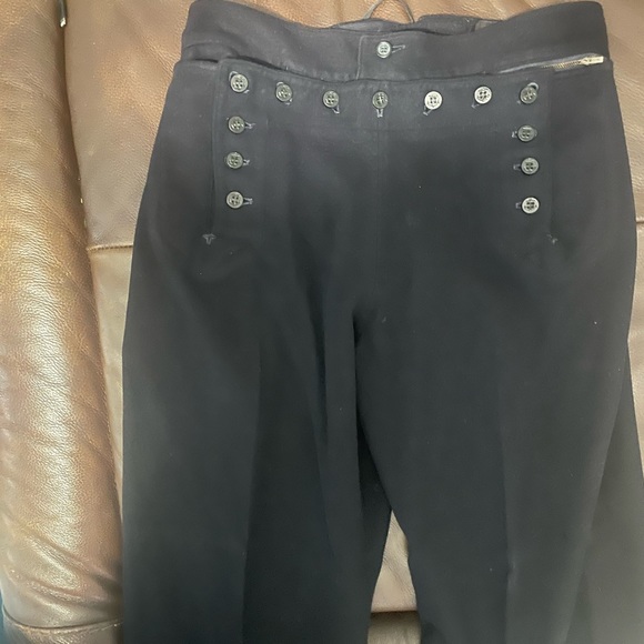 Wool Navy shirt and pants with tie, waist up to 30 X 32 1/2 length inseam - Picture 9 of 9